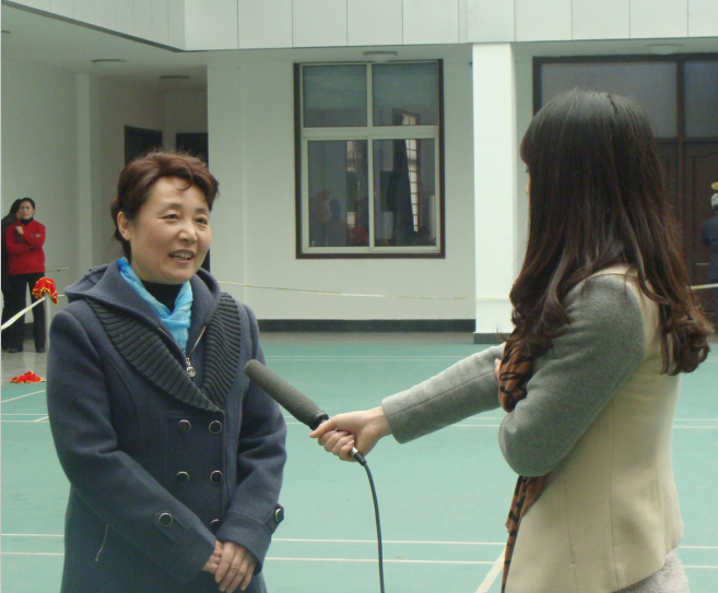 淄川电视台到区老年大学采访