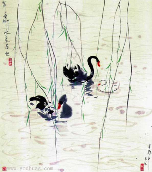 2014年第1期—红叶翰墨—枣城人家《鸳鸯戏水》