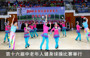 四川举行全省第十六届中老年人健身球操比赛