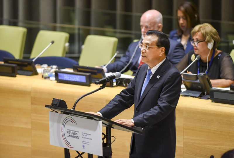 李克强联合国承诺援助难民：这是责任和道义的担当