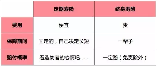 人固有一死 但寿险选定期还是终身