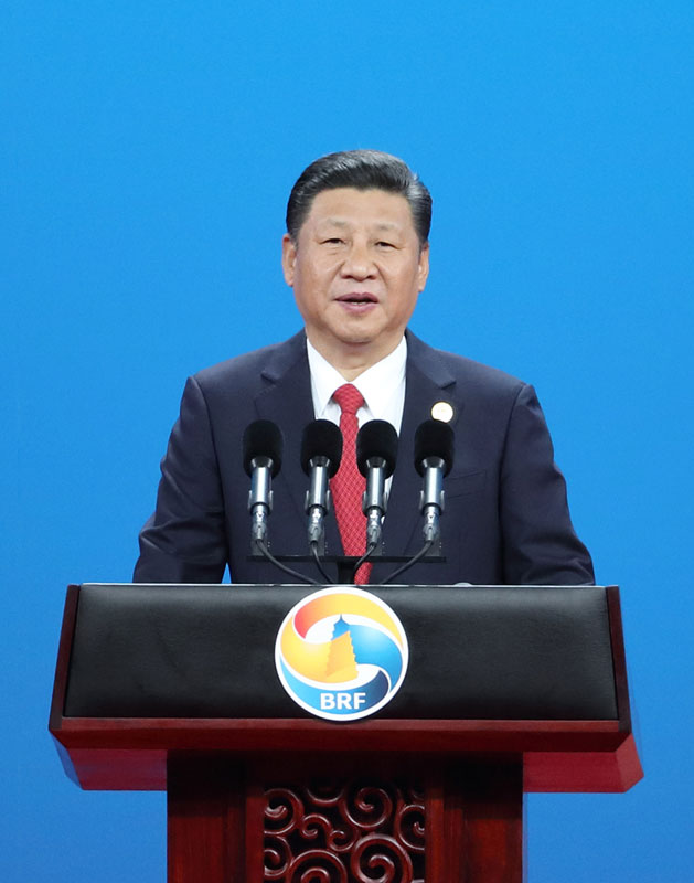 习近平出席“一带一路”国际合作高峰论坛开幕式并发表主旨演讲